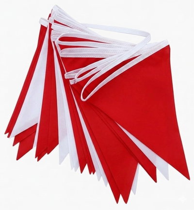 Banderines Rojo y Blanco 3 metros 