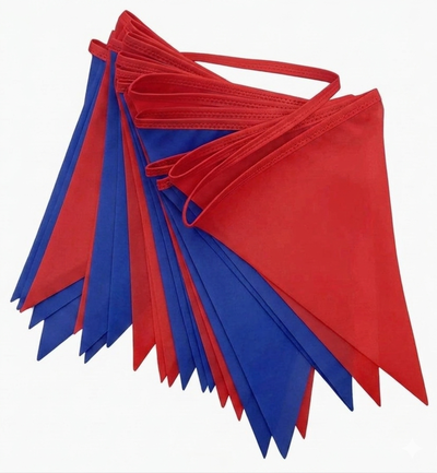 Banderines Azul y Rojo 3 metros 