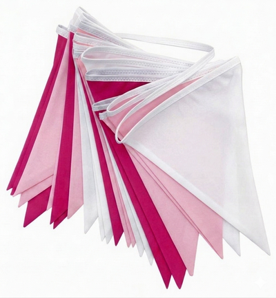 Banderines Fucsia, Rosa y Blanco