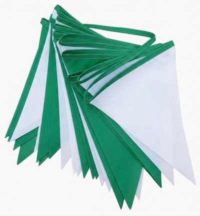 Banderines Verde y Blanco 3 metros 