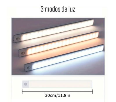 LUZ ALACENA 30cm C/ SENSOR RECARGABLE