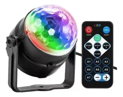 Luces De Colores Boliche Media Esfera Bola Led Rgb Control