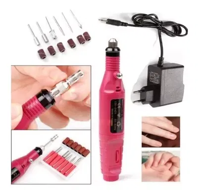 Torno Electrico Profesional Manicura Uñas + Kit De Fresas