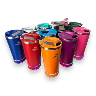 Vaso termico con parlante y abridor