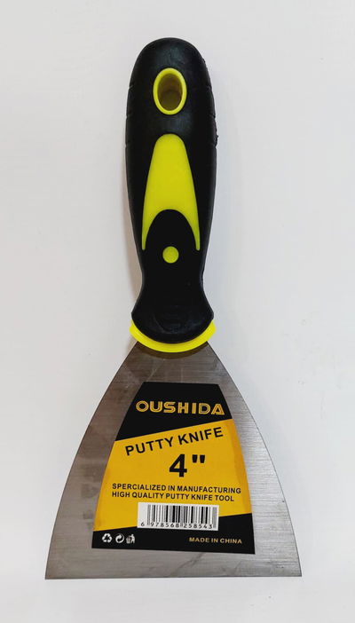 ESPATULA 4" CON MANGO DE GOMA