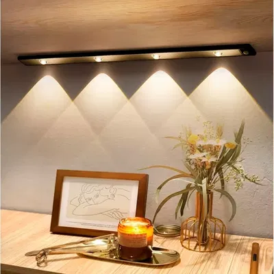 Lámpara Led Recargable Sensor Movimiento 60cm Bajo Alacena