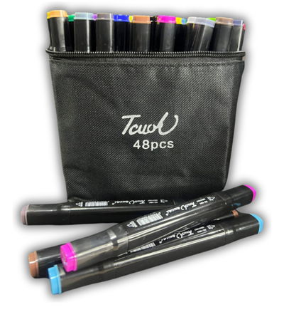 SET DE MARCADORES 48 pcs - DOBLE PUNTA