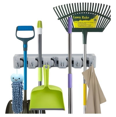 Soporte para escobas organizador de limpieza 