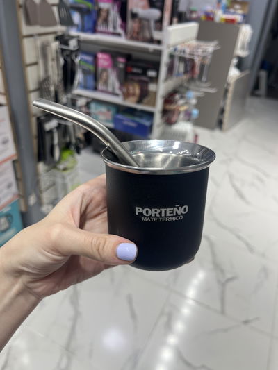 Mate acero inoxidable Porteño