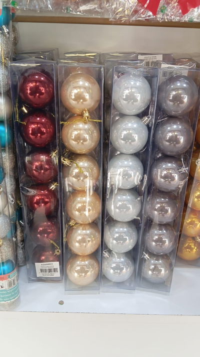 Kit 6 bolas navideñas gold