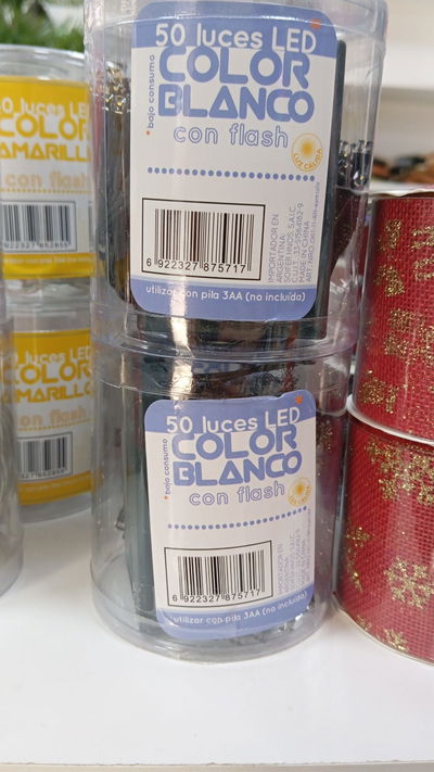 50 luces a pila color Blanco