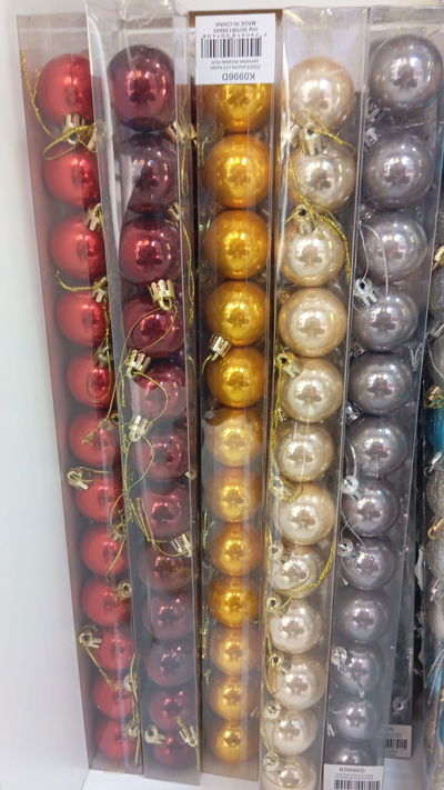 Kit 12 bolas navideñas tamaño chico Gold