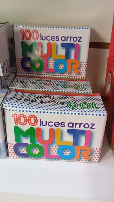 Luz arroz multicolor x100