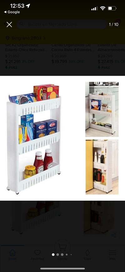 Despensero organizador 3 estantes