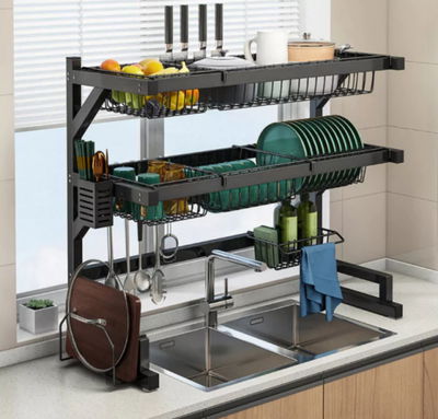 Escurridor Secaplatos bacha 3 niveles rack full