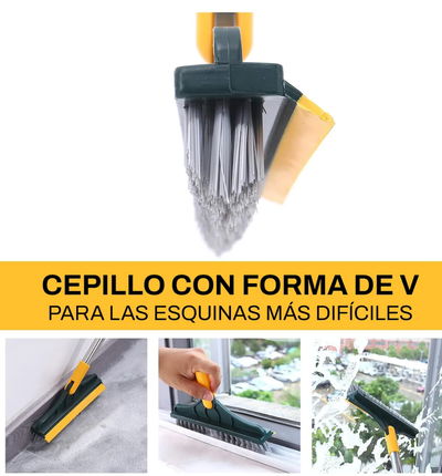 Cepillo limpiador de pisos ventanas paredes multiple 3 en 1