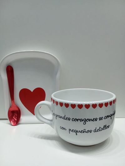 Set desayuno corazón 3 piezas