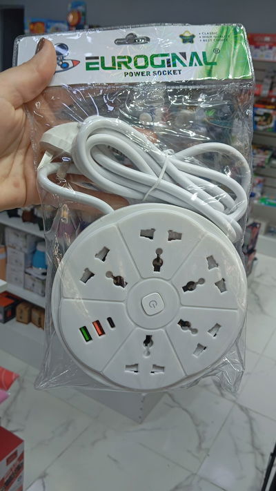 Zapatilla Eléctrica Alargue 5 tomas/ 2 usb/ 1 tipo c