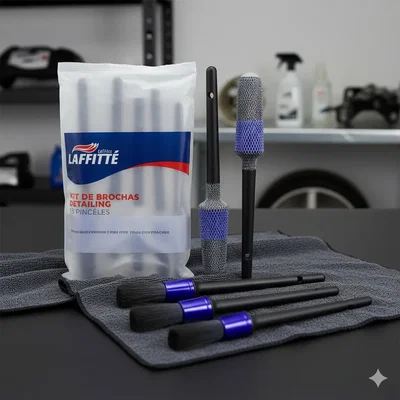 Kit Set X5 Brochas Detailing Laffite Limpieza Autos Hsk