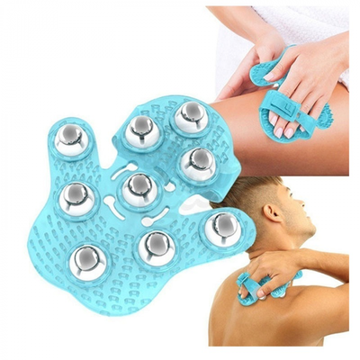 Manopla Masajeador De Mano Corporal Bolillas De Acero