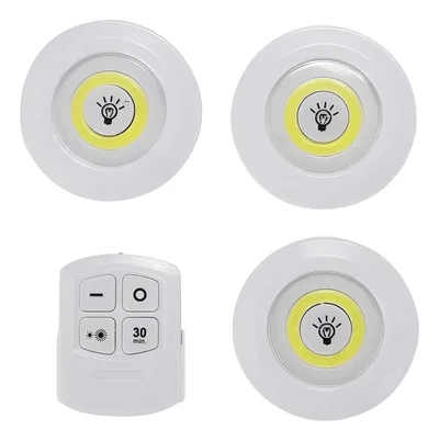 Kit luces autoadhesivas x3 REDONDAS