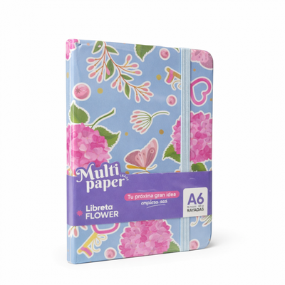 Libreta A6 FLOWER Y PATCHES