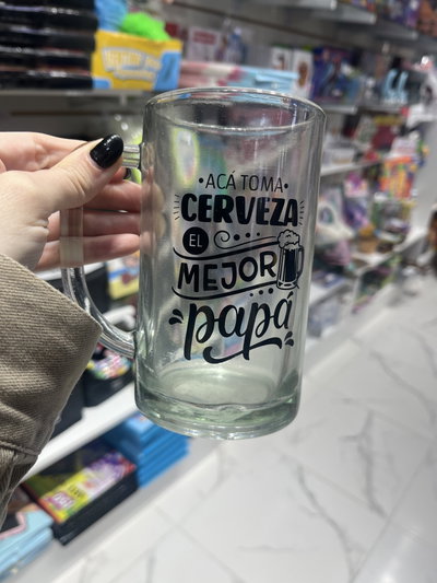 Chopo día del padre vidrio