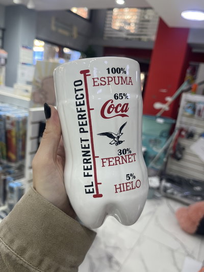 Vaso cerámica fernet cola