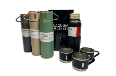 TERMO ACERO INOX. 500 ML + 3 TAZAS