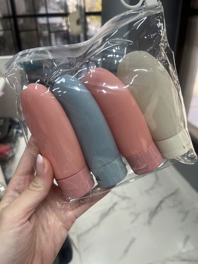 Kit botellitas x4 silicona para viaje