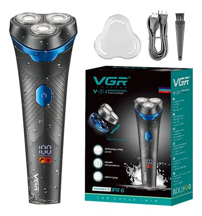 Afeitadora Eléctrica Hombre Shaver Vgr V-314 Magnética 