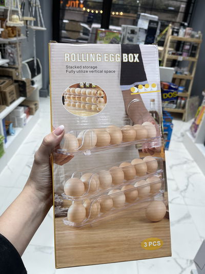 Organizador de huevos rolling egg box