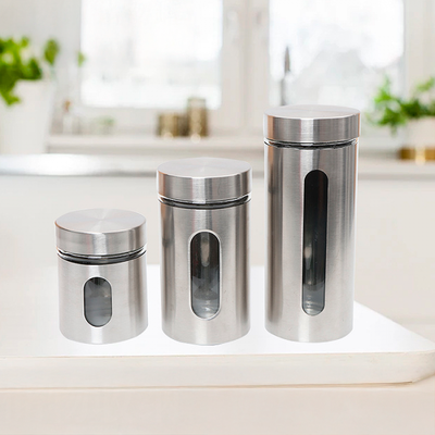  Set X3 Tarros Herméticos Para Cocina