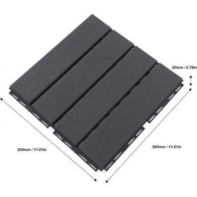Piso baldosa de PVC estilo Deck encastrable X UNIDAD