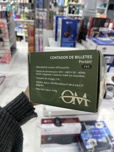 Contador de billetes portatil