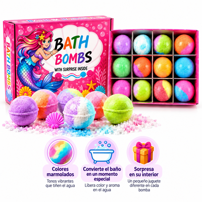 Bombas para baño efervescentes X UNIDAD