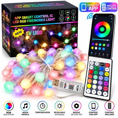 GUINARLA DE LUCES LED RGB CON APP 5M 