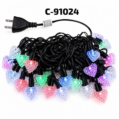 GUIRNALDA DE LUCES RGB 28 FOCOS CORAZON