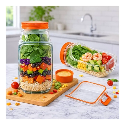 Ensaladera portatil hermetica frasco 800ml