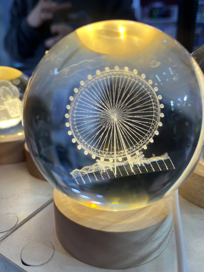 Esfera cristal lampara tamaño grande