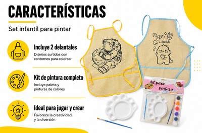 KIT PINTURA CON DELANTAL