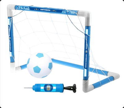 ARCO DE FUTBUL CON PELOTA AFA 60X38X28