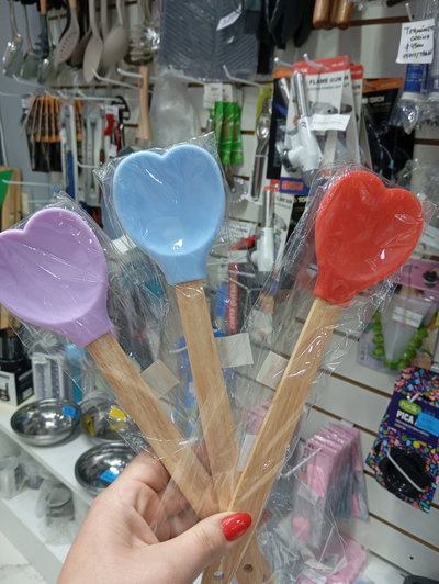 Espátula de silicona corazón