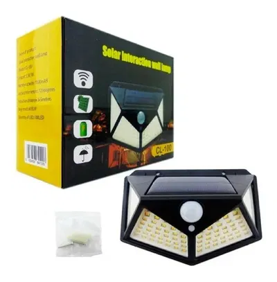 Reflector Solar 100 Led Luz Jardin Exterior Sensor Lampara