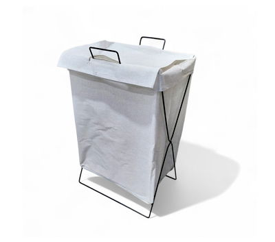 CESTO DE ROPA PLEGABLE CON ESTRUCTURA DE METAL