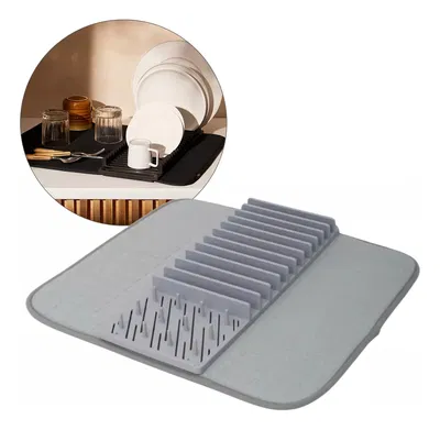 SECADOR DE PLATOS CON PAÑO DE MICROFIBRA