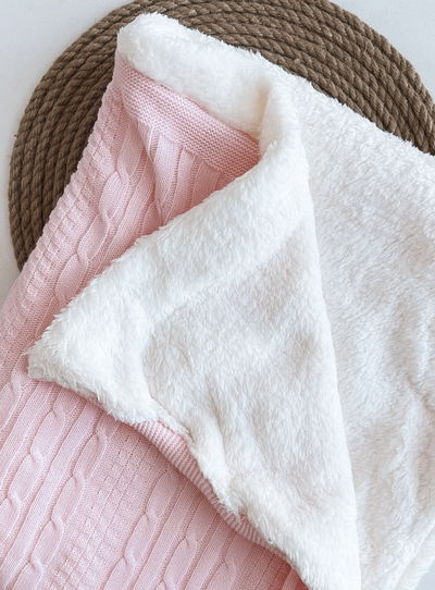 Manta corderito rosa