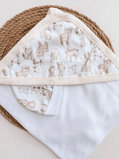 Manta Algodón Animalitos + gorrito 