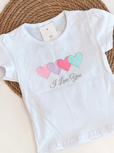 Remera M/C Corazones 
