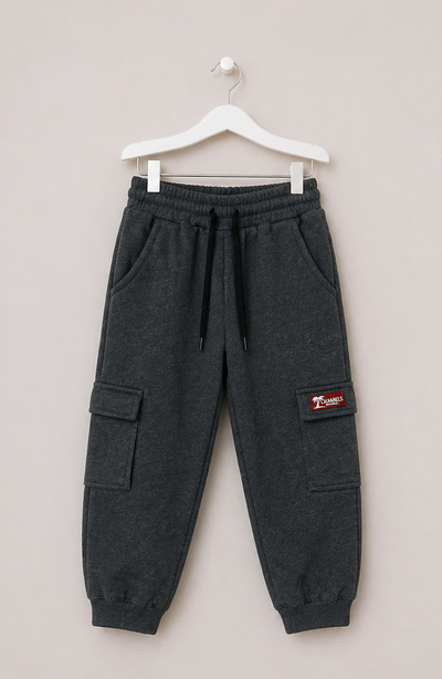 Babucha friza cargo gris topo